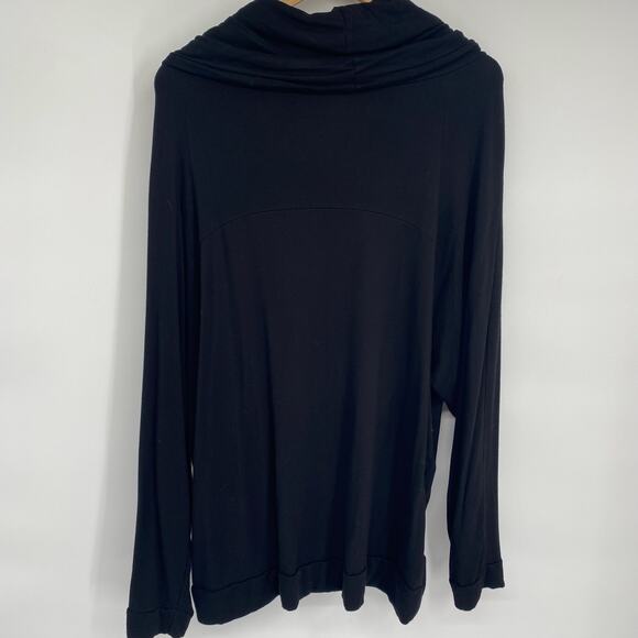 Good hYOUman Top women’s XL Oversized Black Cowl Neck Oversized Bkack Pullover - Picture 2 of 8